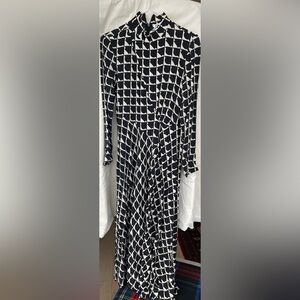 Zara Monochrome Abstract long Dress